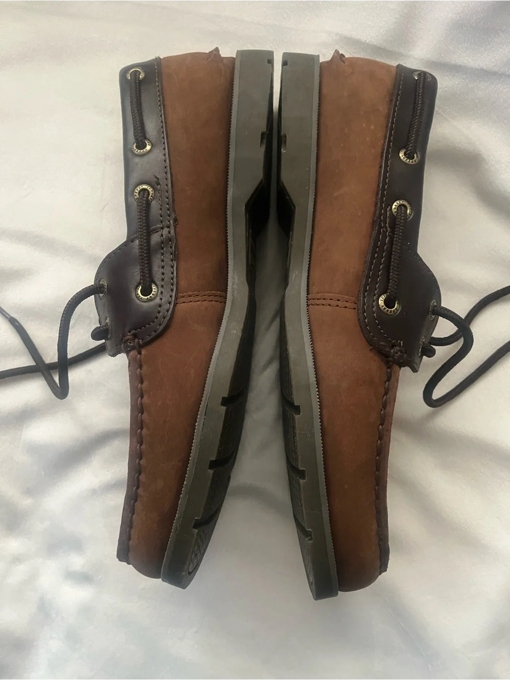 Sperry Two-Tone Brown Leather Boat Shoes